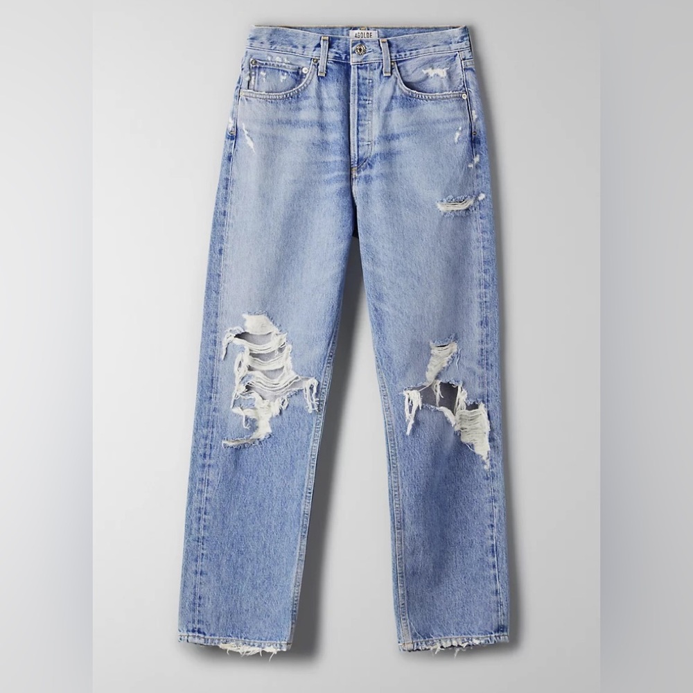 Agolde 90s blue ripped jeans!!